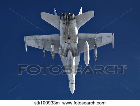 An F/A-18 Hornet on patrol. View Large Photo Image Picture - An F/A-18 Hornet on patrol.. Fotosearch