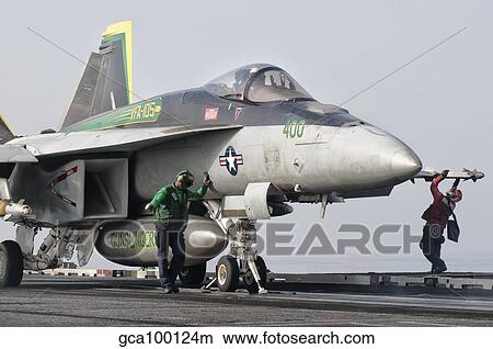 An F/A-18 Super Hornet is ready to launch from a catapult aboard USS Harry S. Truman. View Large Photo Image Picture - An F/A-18 Super Hornet is ready to launch from a catapult aboard USS Harry S. Truman.. Fotosearch