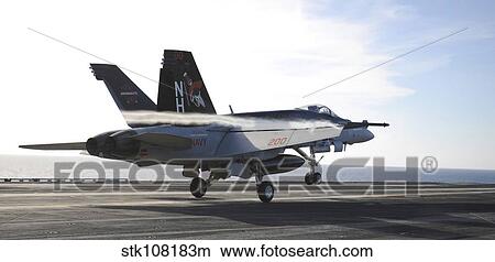 An F/A-18E Super Hornet touches the flight deck of USS Nimitz. View Large Photo Image Picture - An F/A-18E Super Hornet touches the flight deck of USS Nimitz.. Fotosearch