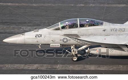 An F/A-18F Super Hornet aboard USS George H. W. Bush. View Large Photo Image Picture - An F/A-18F Super Hornet aboard USS George H. W. Bush.. Fotosearch