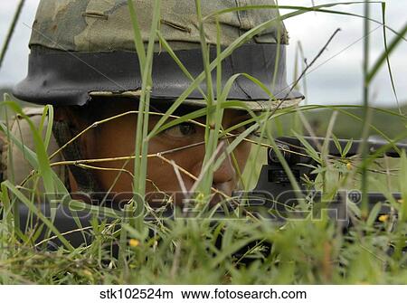 An infantryman with the Royal Thai Marines. View Large Photo Image Picture - An infantryman with the Royal Thai Marines.. Fotosearch