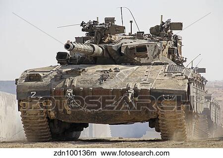An Israel Defense Force Merkava Mark II main battle tank. View Large Photo Image Picture - An Israel Defense Force Merkava Mark II main battle tank.. Fotosearch