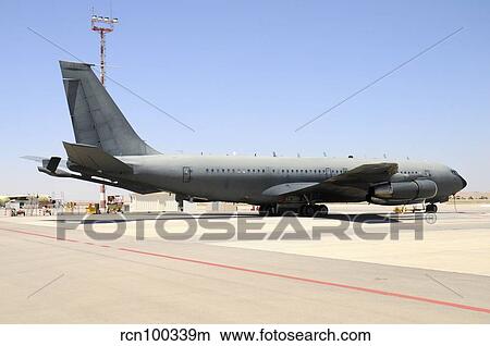 An Israeli Air Force Boeing 707 Re'em tanker on the ramp. View Large Photo Image Picture - An Israeli Air Force Boeing 707 Re'em tanker on the ramp.. Fotosearch