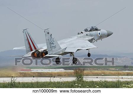 An Israeli Air Force F-15D Barak taking off from Tel Nof Air Base, Israel. View Large Photo Image Picture - An Israeli Air Force F-15D Barak taking off from Tel Nof Air Base, Israel.. Fotosearch