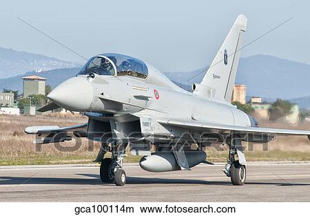 An Italian Air Force Eurofighter Typhoon at Grosseto Air Base, Italy. View Large Photo Image Picture - An Italian Air Force Eurofighter Typhoon at Grosseto Air Base, Italy.. Fotosearch