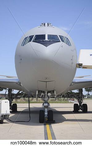 An Italian Air Force KC-767A tanker at Pratica di Mare Air Base, Italy. View Large Photo Image Picture - An Italian Air Force KC-767A tanker at Pratica di Mare Air Base, Italy.. Fotosearch