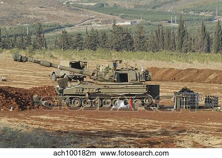 An M109 self-propelled howitzer of the Israel Defense Forces. View Large Photo Image Picture - An M109 self-propelled howitzer of the Israel Defense Forces.. Fotosearch