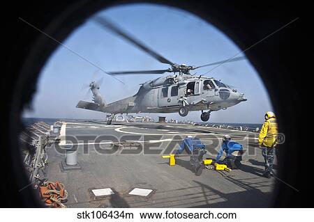 An MH-60S Sea Hawk takes off from the flight deck of USS Porter. View Large Photo Image Picture - An MH-60S Sea Hawk takes off from the flight deck of USS Porter.. Fotosearch