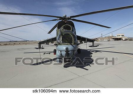 Picture - An Mi-24 Hind helicopter.. Fotosearch