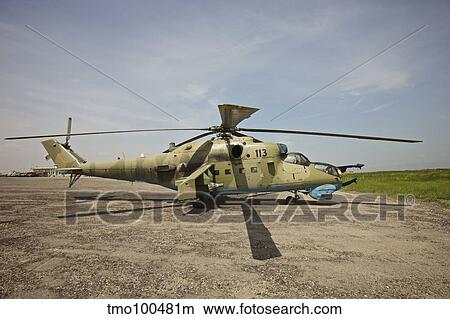 An Mi-35 attack helicopter at Kunduz Airfield, Afghanistan. View Large Photo Image Picture - An Mi-35 attack helicopter at Kunduz Airfield, Afghanistan.. Fotosearch