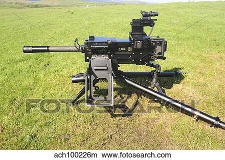 Picture - An MK19 40mm machine gun.. Fotosearch