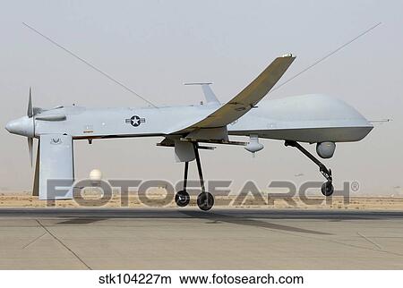 An MQ-1 Predator prepares for takeoff. View Large Photo Image Picture - An MQ-1 Predator prepares for takeoff.. Fotosearch