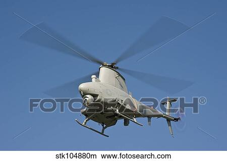 An MQ-8B Fire Scout unmanned aerial vehicle in flight. View Large Photo Image Picture - An MQ-8B Fire Scout unmanned aerial vehicle in flight.. Fotosearch