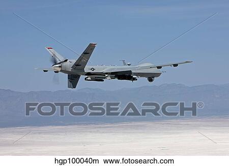 An MQ-9 Reaper flies a training mission over New Mexico. View Large Photo Image Picture - An MQ-9 Reaper flies a training mission over New Mexico.. Fotosearch