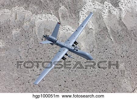 An MQ-9 Reaper flies a training mission over Southern New Mexico. View Large Photo Image Picture - An MQ-9 Reaper flies a training mission over Southern New Mexico.. Fotosearch
