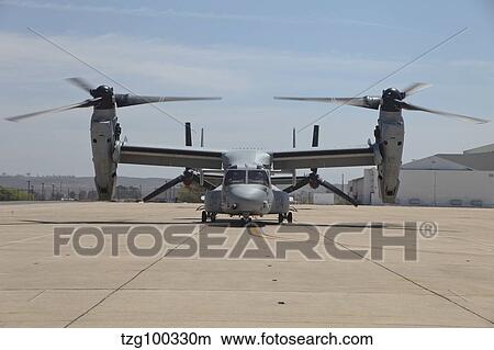 An MV-22 Osprey taxiing at Marine Corps Air Station Miramar. View Large Photo Image Picture - An MV-22 Osprey taxiing at Marine Corps Air Station Miramar.. Fotosearch