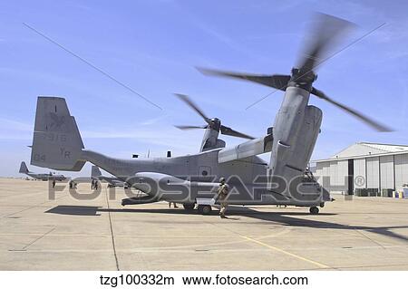 An MV-22 Osprey taxiing at Marine Corps Air Station Miramar. View Large Photo Image Picture - An MV-22 Osprey taxiing at Marine Corps Air Station Miramar.. Fotosearch