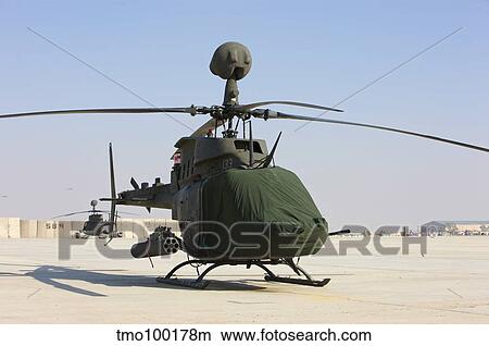 An OH-58D Kiowa Warrior helicopter. View Large Photo Image Picture - An OH-58D Kiowa Warrior helicopter.. Fotosearch