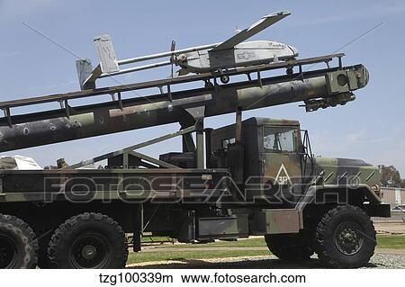 An RQ-2B Pioneer UAV on an M927 logistics truck. View Large Photo Image Picture - An RQ-2B Pioneer UAV on an M927 logistics truck.. Fotosearch