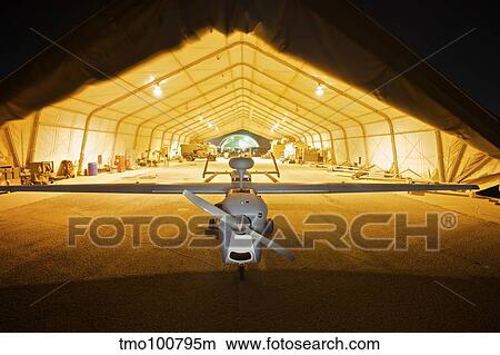 An RQ-5 Hunter unmanned aerial vehicle at Camp Speicher, Iraq. View Large Photo Image Picture - An RQ-5 Hunter unmanned aerial vehicle at Camp Speicher, Iraq.. Fotosearch