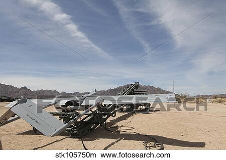 An RQ-7 Shadow unmanned aerial vehicle positioned on its catapult. View Large Photo Image Picture - An RQ-7 Shadow unmanned aerial vehicle positioned on its catapult.. Fotosearch
