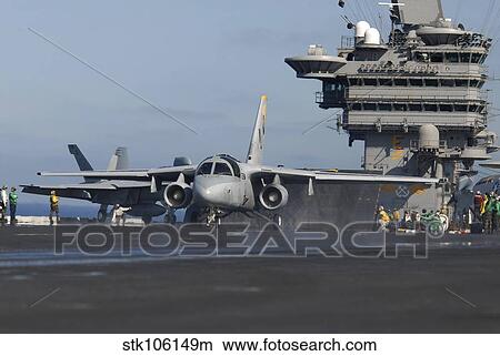 An S-3B Viking prepares to launch from USS John C. Stennis. View Large Photo Image Picture - An S-3B Viking prepares to launch from USS John C. Stennis.. Fotosearch