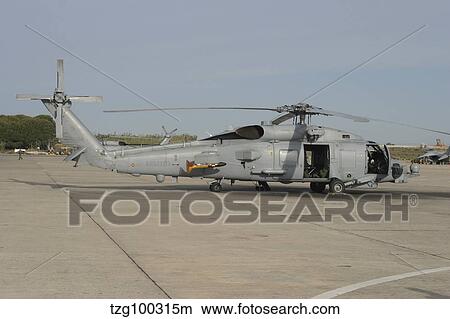 An SH-60B Seahawk of the Spanish Navy at Naval Station Rota, Spain. View Large Photo Image Picture - An SH-60B Seahawk of the Spanish Navy at Naval Station Rota, Spain.. Fotosearch