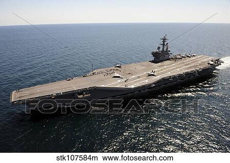 Picture - An X-47B Unmanned Combat Air System aboard USS George H. W. Bush.. Fotosearch
