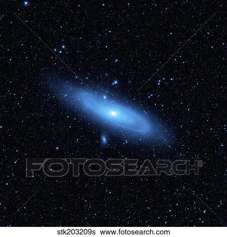 Andromeda galaxy's older stellar population in blue. View Large Photo Image Stock Photograph - Andromeda galaxy's older stellar population in blue.. Fotosearch