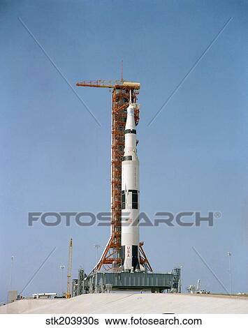 Apollo 10 space vehicle on the launch pad at Kennedy Space Center. View Large Photo Image Stock Photograph - Apollo 10 space vehicle on the launch pad at Kennedy Space Center.. Fotosearch