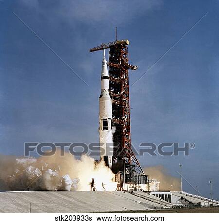 Apollo 11 space vehicle taking off from Kennedy Space Center. View Large Photo Image Stock Photograph - Apollo 11 space vehicle taking off from Kennedy Space Center.. Fotosearch