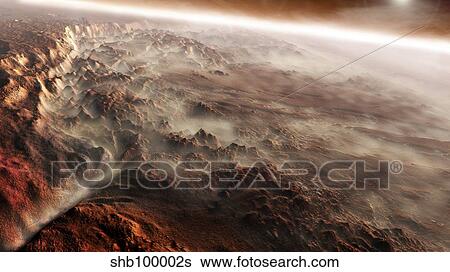 Aram Chaos, a crater shaped by catastrophic groundwater release, on the planet Mars. View Large Illustration Stock Illustration - Aram Chaos, a crater shaped by catastrophic groundwater release, on the planet Mars.. Fotosearch