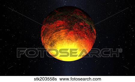 Stock Illustration - Artist concept of Kepler-10b.. Fotosearch