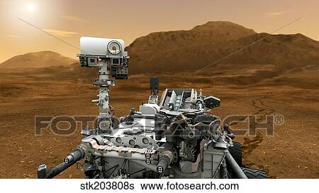 Artist concept of NASA's Mars Science Laboratory Curiosity rover. View Large Illustration Stock Illustration - Artist concept of NASA's Mars Science Laboratory Curiosity rover.. Fotosearch