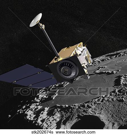 Artist Concept of the Lunar Reconnaissance Orbiter. View Large Illustration Stock Illustration - Artist Concept of the Lunar Reconnaissance Orbiter.. Fotosearch