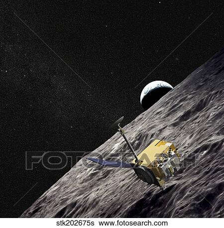 Stock Illustration - Artist Concept of the Lunar Reconnaissance Orbiter.. Fotosearch