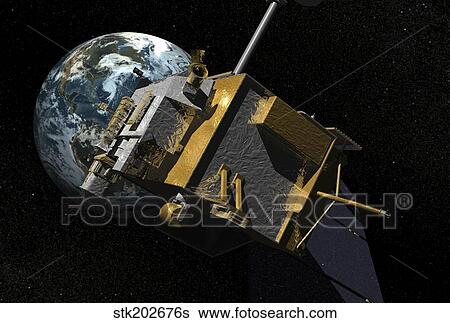 Stock Illustration - Artist Concept of the Lunar Reconnaissance Orbiter.. Fotosearch