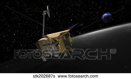 Stock Illustration - Artist Concept of the Lunar Reconnaissance Orbiter. Fotosearch