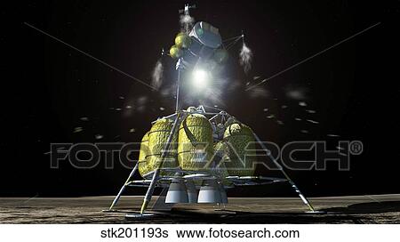 Artist rendition of a new spaceship to the moon. View Large Illustration Stock Illustration - Artist rendition of a new spaceship to the moon.. Fotosearch
