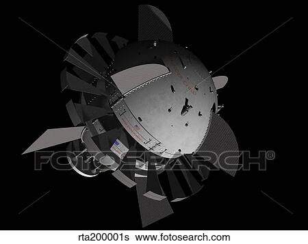 Artist's concept for an Orion-drive battleship; American style. View Large Illustration Stock Illustration - Artist's concept for an Orion-drive battleship; American style.. Fotosearch