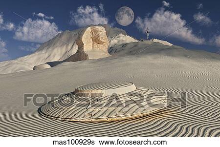 Artist's concept illustrating how aliens helped to build ancient Egyptian monuments. View Large Illustration Stock Illustration - Artist's concept illustrating how aliens helped to build ancient Egyptian monuments.. Fotosearch