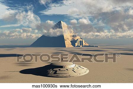 Artist's concept illustrating how aliens helped to build ancient Egyptian monuments. View Large Illustration Stock Illustration - Artist's concept illustrating how aliens helped to build ancient Egyptian monuments.. Fotosearch