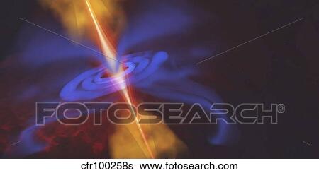 Artist's concept of a black hole in space. View Large Illustration Stock Illustration - Artist's concept of a black hole in space.. Fotosearch
