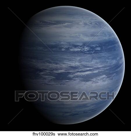 Artist's concept of a blue-white gas giant planet. View Large Illustration Stock Illustration - Artist's concept of a blue-white gas giant planet.. Fotosearch