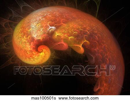Artist's concept of a developing alien life form. View Large Illustration Stock Illustration - Artist's concept of a developing alien life form.. Fotosearch