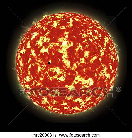 Artist's concept of a planet passing in front of a Sun-like star it orbits. View Large Illustration Stock Illustration - Artist's concept of a planet passing in front of a Sun-like star it orbits.. Fotosearch