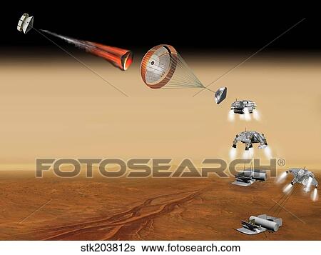 Artist's concept of a proposed Mars sample return mission. View Large Illustration Stock Illustration - Artist's concept of a proposed Mars sample return mission.. Fotosearch