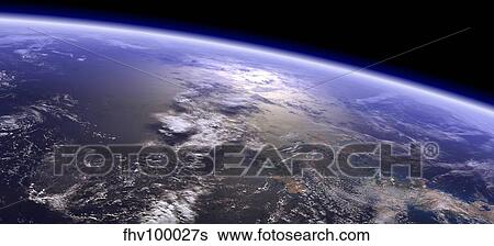 Artist's concept of a terrestrial planet. View Large Illustration Stock Illustration - Artist's concept of a terrestrial planet.. Fotosearch