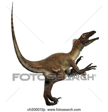 Stock Illustration - Artist's concept of a Utahraptor.. Fotosearch