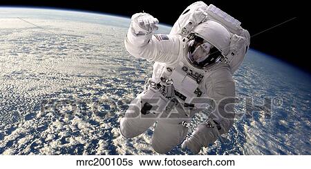 Artist's concept of an astronaut floating in outer space. View Large Photo Image Stock Photograph - Artist's concept of an astronaut floating in outer space.. Fotosearch
